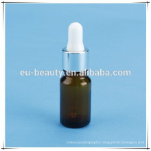 Skin care perfume bottle with metal silver dropper cap